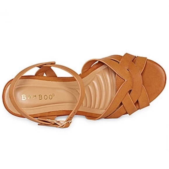 Tan Platform Wedge Sandals - Picture 5 of 8